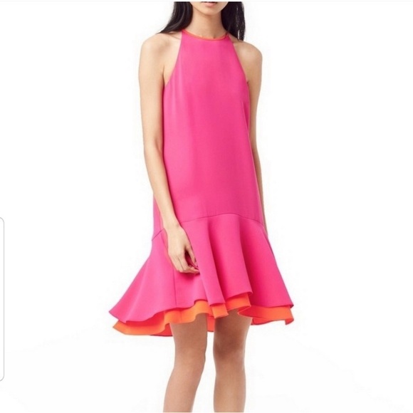 Diane Von Furstenberg Dresses & Skirts - Like new DIANE VON FURSTENBERG KERA COMBO VIVID PINK ORANGE DRESS